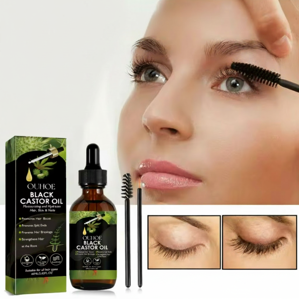 Anti-Hair Loss 100% Organic Black Castor Oil Serum