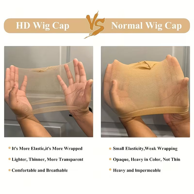 HD Invisible Transparent Wig Caps Set