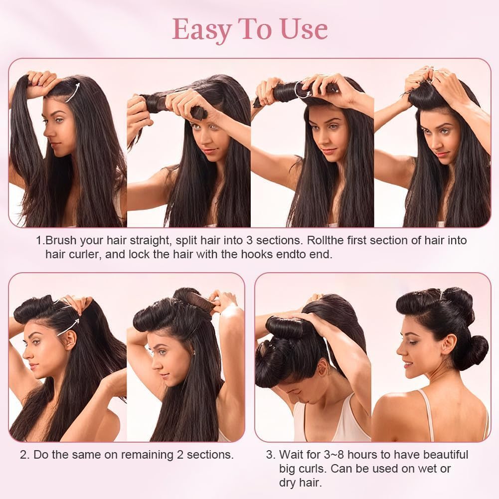 Overnight Heatless Hair Roller Set