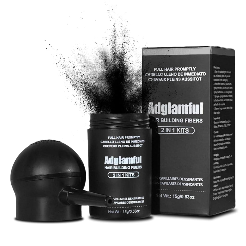 12-Hour Long-Lasting Instant Hair Coverage Fiber Powder Set