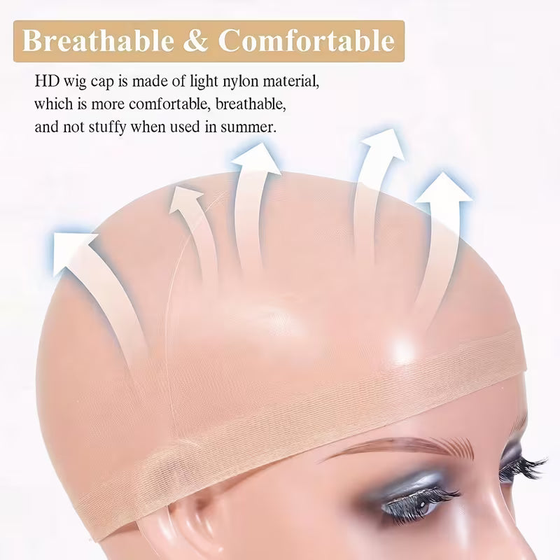 HD Invisible Transparent Wig Caps Set