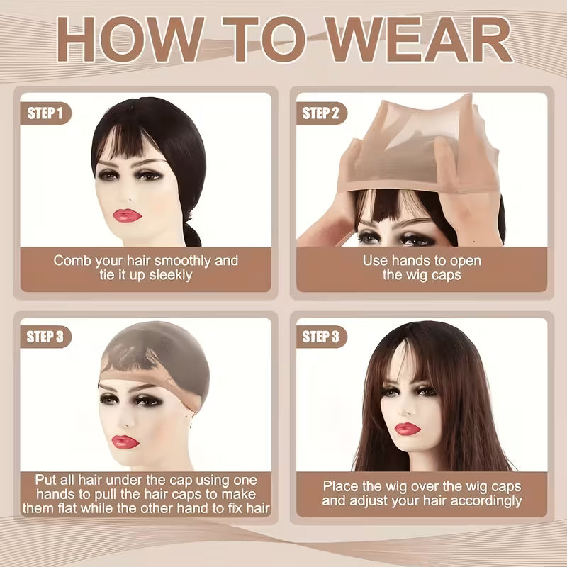 HD Invisible Transparent Wig Caps Set